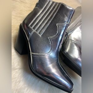 Silver Cowboy Boots